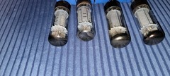 Mullard EL34 XF2 double OO getter 1960s Blackburn 4 Tube Set
