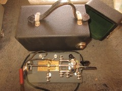 (1) Mint Vibroplex Key in Case 197503 in Box Morse Code Key