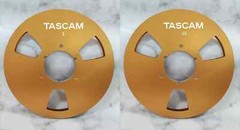 One Pair silvery TASCAM 10.5 » 1/4 Aluminum Reel to Reel Tape Reel RE-1400