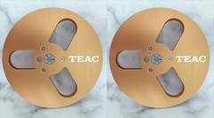 One Pair silvery TAPE REEL TEAC 7&Prime; inch Light Metal Aluminum Take Up Reel