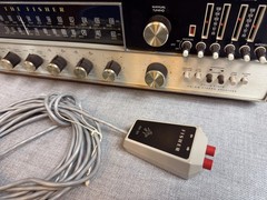 THE FISHER 800-T Stereo Receiver 500-TX with Remote RK-30, Wood Cabinet & Manual