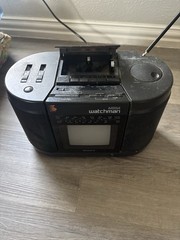VTG Sony FD-555 / B&W TV-FM-AM Receiver / Cassette Player