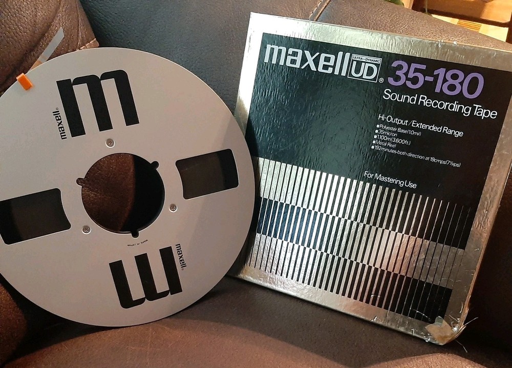 Vintage Maxell Ultra-Dynamic 35-180 10.5&Prime; Reel Metal NAB 1/4 » 192min 3600 Tape
