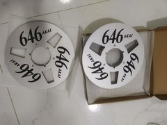 1 Pair AKAI646 silvery 1/4&Prime; 10.5&Prime; aluminum Tape Reel NAB.HUB For Tape Recorders