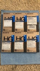 6 Sony Es HG Betamax L-750 Video Tapes in Original Case Vintage. Read Descrip.