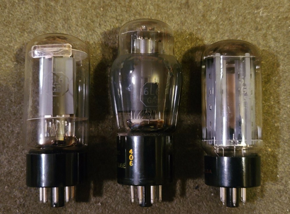 VINTAGE POWER & RECTIFIER TUBES (3) PHILCO SYLVANIA 6L6 GA 6L6 GB 5U4 GB TESTED
