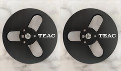 One Pair silvery TAPE REEL TEAC 7&Prime; inch Light Metal Aluminum Take Up Reel