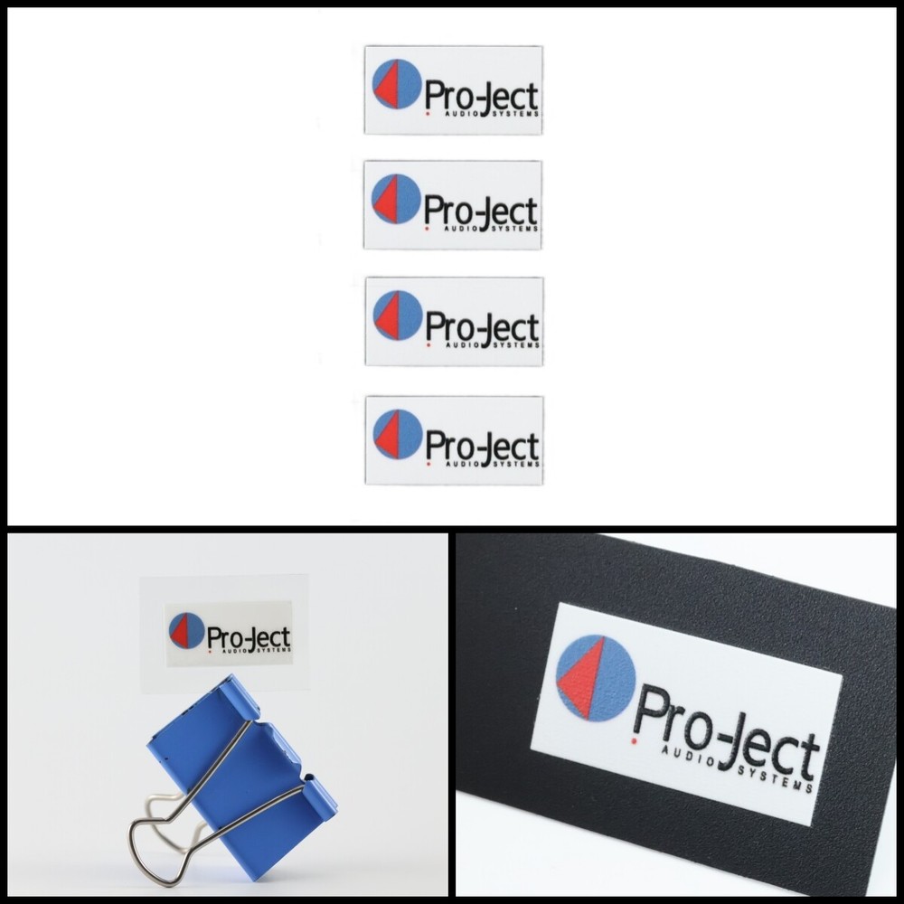 Pro-Ject Turntable logo badge Sticker Decal waterproof 31mm(1.22&Prime;)X16mm(0.63&Prime;)