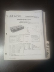 JC Penney 3772 Service Manual Original Repair Book Transistor Radio