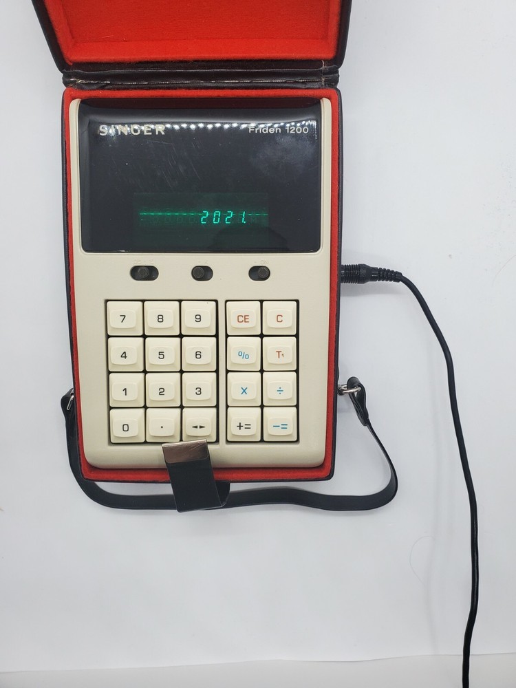 RARE1970s VTG Singer Friden1200 Electronic Calculator-carrying case power supply