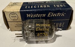 407a Western Electric Electron Tube made in USA vtg NOS rare