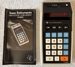 Texas Instruments TI-2550 Vintage Calculator Complete w/ Box + Original Papers