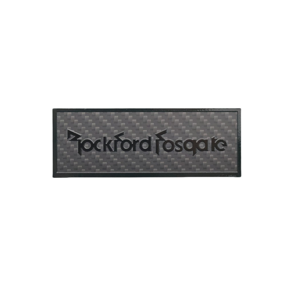 Rockford Fosgate Speaker carbon fibre Custom Made Badge 106mm(4.17&Prime;)X39mm(1.54&Prime;)