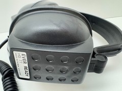 Vintage Ever Ready HS 77 Headphones 600 Ohm Mono 1/4&Prime; Jack Coiled Cord Taiwan