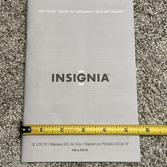 Original Insignia NS-LCD19 – LCD TV User Guide – English, Spanish, French