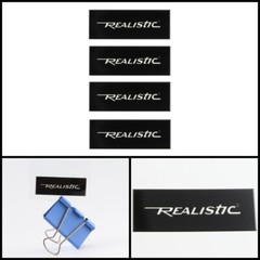 REALISTIC logo badge Sticker Decal waterproof 45mm(1.77&Prime;)X17mm(0.66&Prime;)