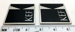 KEF Speaker Badge Custom Aluminum Pair