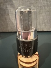 Sylvania RCA JAN 6SL7GT VT 229 Dark Plate Chrome Bottom TV7 & Maxi Test NOS £