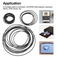 90 Pcs Radio Tape Belt Cassette Deck Belts Player Rubber Traction