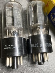 Pair Philips Miniwatt Ekectron 6BQ6GTB Vacuum Valves NOS Aus Made