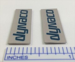 Dynaco Speaker or Amplifier Badge Logo Emblem Silver w/Blue Ink
