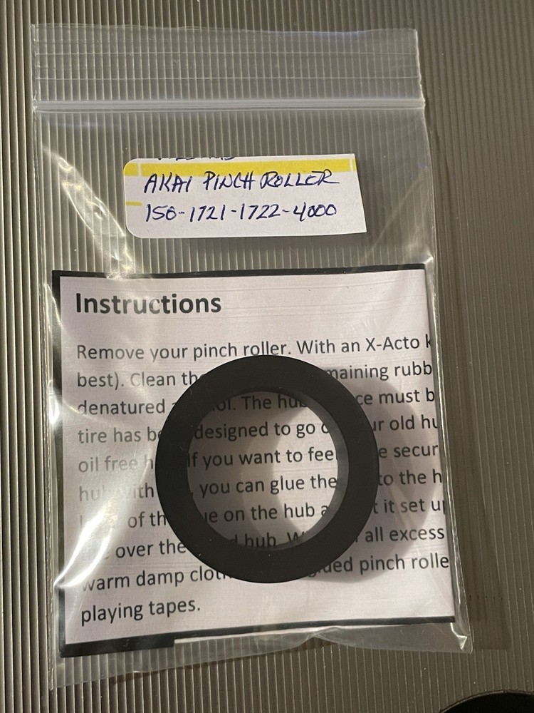 New AKAI Pinch Roller 150 ~ 1721 ~ 1722 ~ 4000 series Hub O.D. 1.16&Prime;