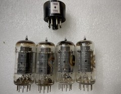 RCA 7868 7591A 7591 EL506 Black Plates Super Rare Tested NOS Matched Quad