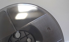 JAPAN FOGGY GRAY PLASTIC 7&Prime; inch TAKE-UP REEL for 4-track 3.75 ips 7.5 ips