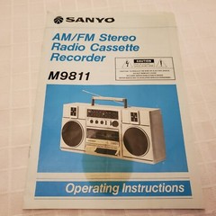 Sanyo M9811 Boom Box Radio Stereo Original Operating Instructions Manual Japan