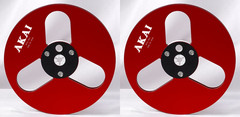 One Pair Blue Black TAPE REEL Akai 7 » inch Light Metal Aluminum Take Up Reel