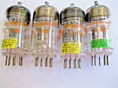 4 12AX7/ECC83 VACUUM TUBES GRAY PLATE O GETTER MATCHED DATE GERMANY TV-7 TESTED
