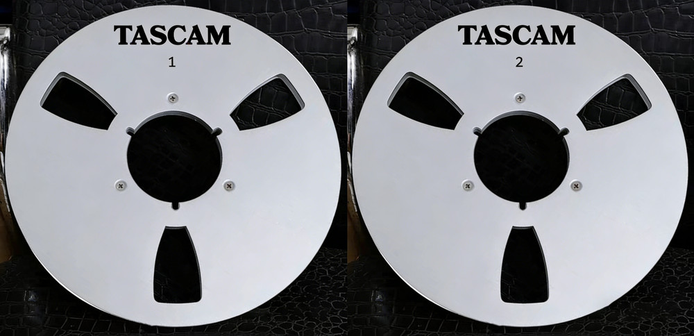 One Pair silvery TASCAM 10.5 » 1/4Aluminum Reel to Reel Tape Reel RE-1400