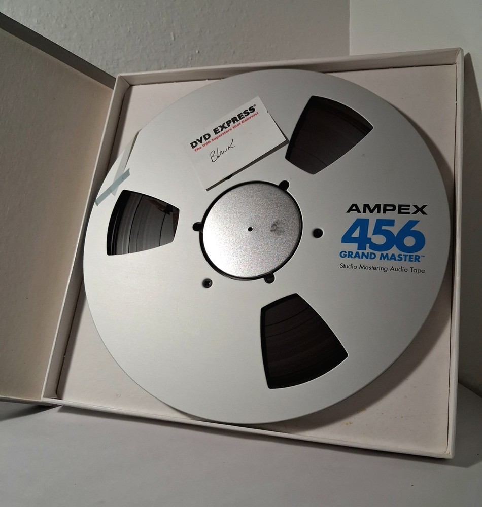 Vintage Ampex 456 1/2 inch. Metal Reel Blank TAPE