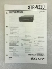 Original OEM Sony STR-V220 Service Manual Repair FM Stereo/FM-AM Receiver 1999