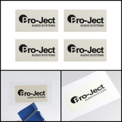 Pro-Ject AUDIO SYSTEM logo badge Sticker Decal waterproof 43mm(1.69&Prime;X22mm(0.86&Prime;