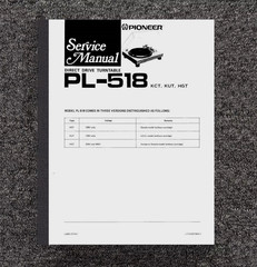 PL-518 Direct Drive Turntable Service Repair Manual Fits Pioneer KCT KUT HGT