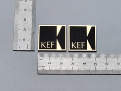KEF Speaker Badge Logo 25mm Premium Gold Pair With Adhesive
