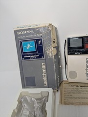 Vintage Sony FD-20A Flat Black And White TV Watchman As Is For Repair