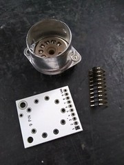 *LOT OF 2* 9 Pin Tube Board Belton Micalex Right Angle Tube Socket DIY PCB