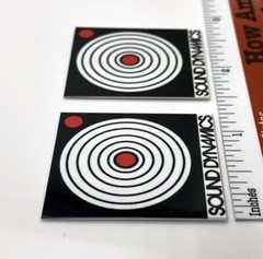 Sound Dynamics Speaker Badge Logo Emblem Custom Made Aluminum Pair