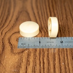 Vintage Original generic Plastic Radio Knobs 2pc 1940s-50s 1/4” Splined Shaft