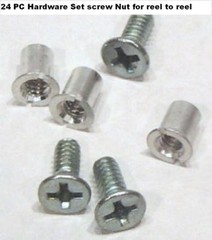 24 PC Hardware Screw Set NAB HUB Take Up Reel 1/4&Prime; tape 10.5&Prime; 3M RMGI Ampex