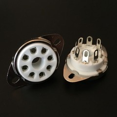 2Pcs 8Pin Vacuum Tube Socket Valve Base For KT88 6550 EL34 6P6P 6V6 6N8P 6SN7