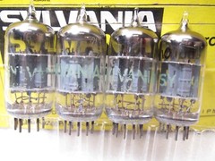 12AU7 ECC82 SYLVANIA same batch code PLATINUM MATCHED QUAD,, TV7