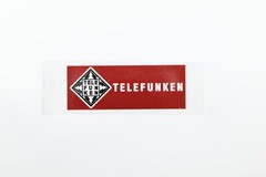TELEFUNKEN logo badge Sticker Decal waterproof 108mm(4.25&Prime;)X40mm(1.57&Prime;) red