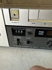 Akai Vintage Stereo Cassette Deck Model CS-F210 Tested Working Needs New Belt