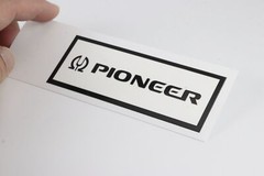 Pioneer logo badge Sticker Decal waterproof 108mm(4.25&Prime;)X40mm(1.57&Prime;)