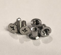 SET OF 3 STEEL BARREL NUTS & SCREWS FOR 10.5&Prime; METAL NAB TAPE REELS
