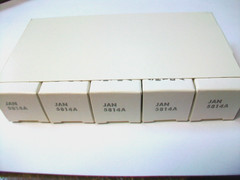 SLEEVE OF 5 NOS JAN 5814A / 12AU7A TUBES