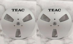 One Pair silvery TAPE REEL TEAC 7&Prime; inch Light Metal Aluminum Take Up Reel